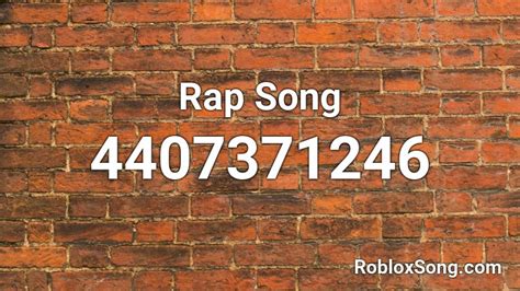Roblox Id Codes Rap