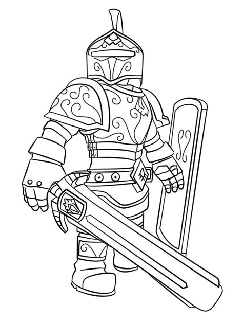 Roblox Knight coloring page Free Printable Coloring Pages