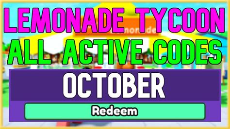 Roblox Lemonade Tycoon Codes October 2022 The Nerd Stash