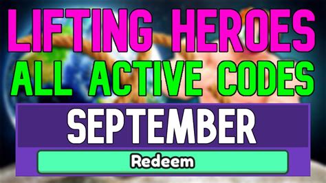 Roblox Lifting Heroes Codes September 2022 The Nerd Stash