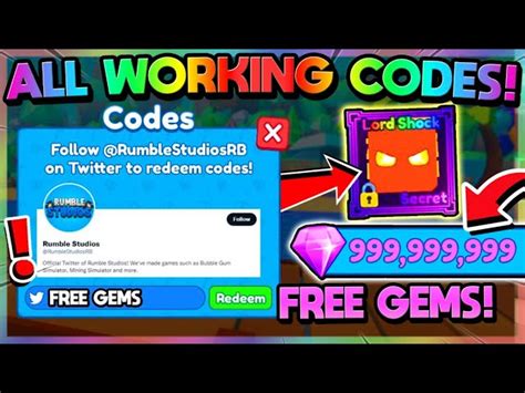 Roblox Mining Simulator 2 codes September 2022 Free crates gems and more 
