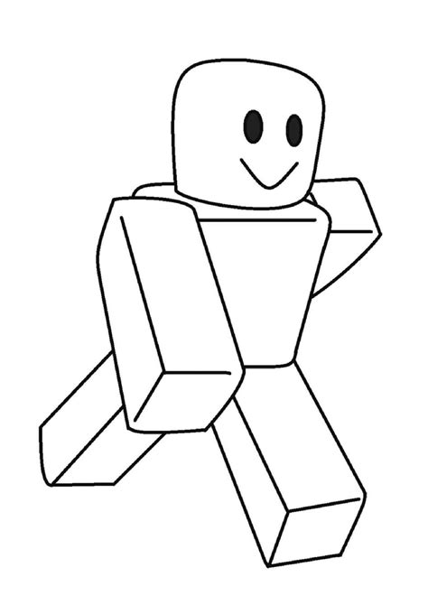 Roblox Noob Coloring Page for Kids Free Roblox Printable Coloring