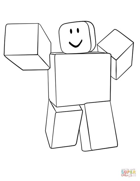 Roblox Noob Fight Render Coloring Page Free Printable Coloring Pages
