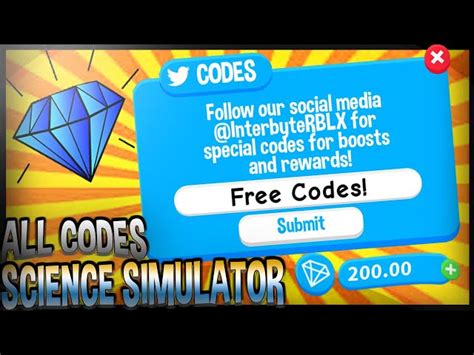 Roblox Science Simulator codes in October 2022 Free boosts pets and more 
