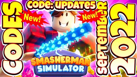 Roblox Smasherman Simulator Codes October 2022 