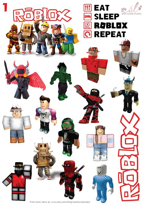 Roblox Stickers Printable Printable Calendar Blank