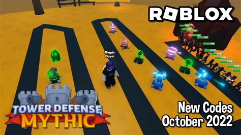 Roblox Tower Defense Mythic Codes October 2022 