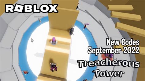 Roblox Treacherous Tower Codes September 2022 