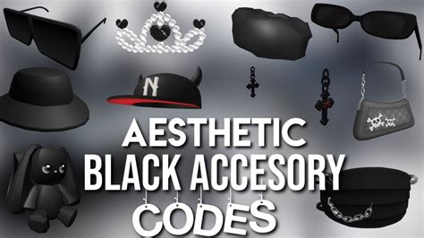 Learn how to get some trendy and stylish black accessories for your aesthetic outfits in Roblox with this video by Blurple Fox. See the links and codes for hats, glasses, purses, bags, jewelry, headbands, bows and more..