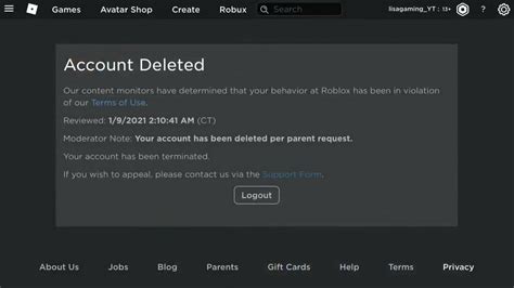 Roblox banned screen prank. Judge's order slaps Roblox player with permanent game ban Order agreed upon by both parties, includes $150,000 judgment in Roblox's favor. Sam Machkovech - Jan 22, 2022 1:00 pm UTC 