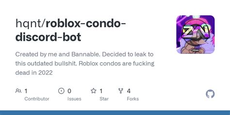 Roblox condo discord bot. Roblox Condo's 24/7 - 2 Discord Server. 0. Join the Roblox Condo's 24 Discord server for the best high quality roblox condos, with 1.56k members and an invite link! 0 upvotes in October. 18 Online. 