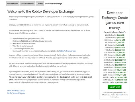 Roblox devex portal. imdaros (imdaros) October 26, 2023, 1:06am #96. Roblox saying. Roblox: In Ads Manager, you will be able to convert your Robux to an Ad Credit at the standard DevEx rate. We will cover this in more detail in an upcoming post on DevForum. “Its making it easier for small developers to grow” is a HUGE lie, 