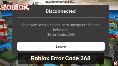 Roblox error code 268. Things To Know About Roblox error code 268. 