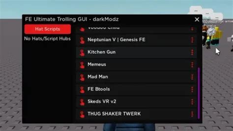 Roblox fe script gui.  Universal Script 📌 - Has a bunch of Fe scripts even some trolling ones t...