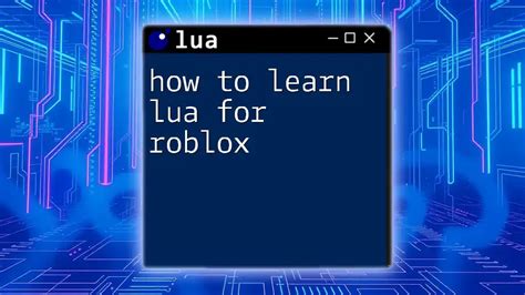 Roblox lua commands.  Master commands effortlessly and create immersive experiences.  In this ...