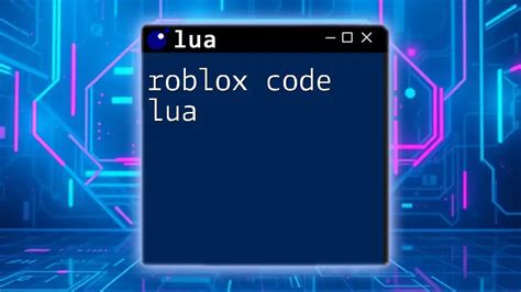 Roblox lua commands.  Roblox Lua Basics: This tutorial will go over the basics of Lua i...