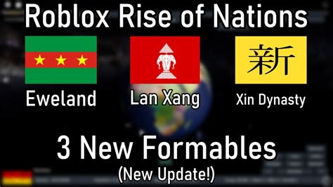 Roblox rise of nations formables. Formables [] Singapore has 2 formables. Singapore can form: The Federation of Southeast Asian States; Alam Melayu; Ways to build a good economy [] Start by buying 2.1 gold from any ai nation, and 2.1 copper from any ai nation. After that, build an electronics factory. Then sell electronics to other ai nations. Strategy [] 