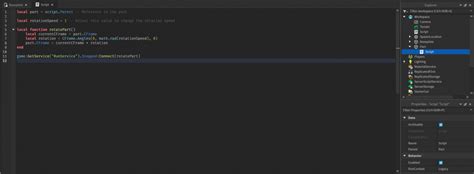 Roblox rotate part script. Parent while task.  Idk if you need screenshots the...