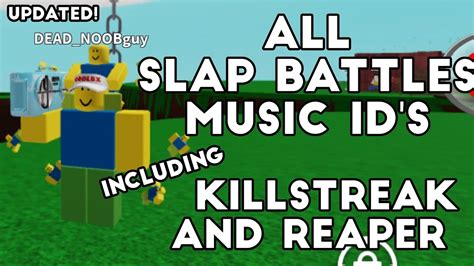 Roblox Audios and Sound Ids . Keyword: theme . slap battles main theme . Looking for the Roblox ID for slap battles main theme? Well you've come to the right place! Just use the Roblox Id below to hear the music! Listen to this audio. 9085530116 See this audio on Roblox. 