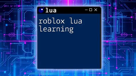 Roblox studio lua course.  This can also be edited and used as a Roblox-Fo...