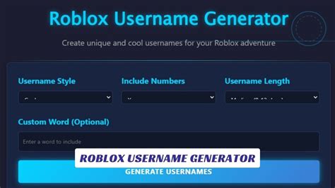 Roblox username generator aesthetic.  Set your length, generate instantly, and save you...