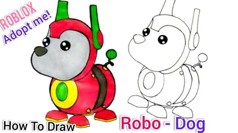 RoboDog From Roblox Adopt Me Pets Drawing How To Draw RoboDog Easy