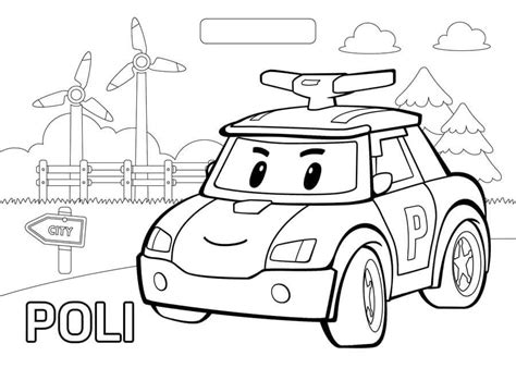 Robocar Poli Coloring Book: 50+ Coloring Pages. Exclusive .