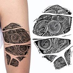 Robot Arm Realistic Temporary Tattoos Steampunk Ha... https
