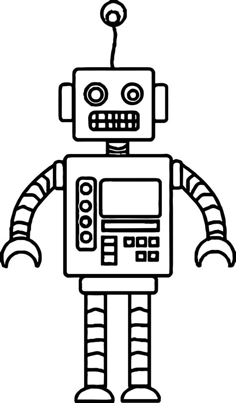 Robot Coloring Page Printable