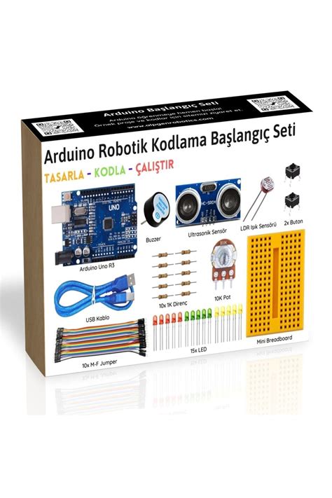 Robot Diyarı Arduino 168 Parça Uno R3 Robotik Kodlama.