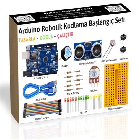 Robotistan Arduino Uno R3 Başlangıç Seti.