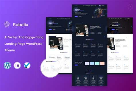 Robotix AI Writer & Tech Startup Landing Page Template