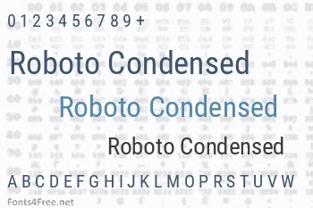 Roboto Condensed Font Download Fonts4Free