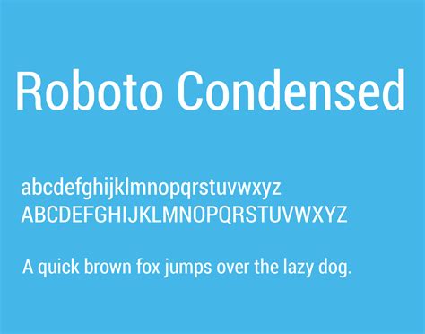 Roboto Condensed Font FREE Download & Similar Fonts FontGet