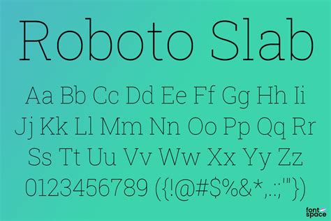 Roboto Slab Font Google FontSpace