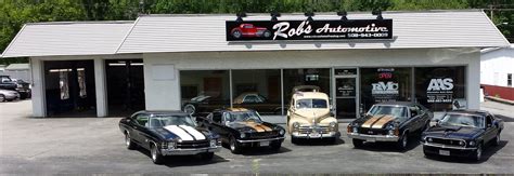 Robs automotive. All automotive repair and mechanic services at Kimmels Automotive DBA Robs Auto Repair are performed by highly qualified mechanics. Our mechanic shop works on numerous vehicles with the use of quality truck and car repair equipment. Whether you drive a passenger car, medium sized truck, mini-van, ... 