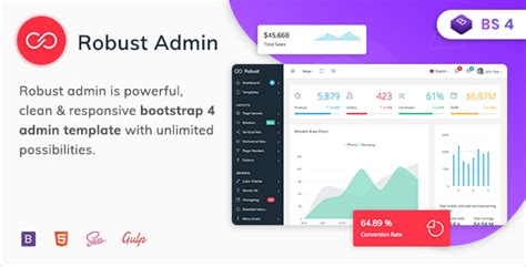 Robust Premium Bootstrap 4 Admin Dashboard Webapp Kit Template By Pixinvent