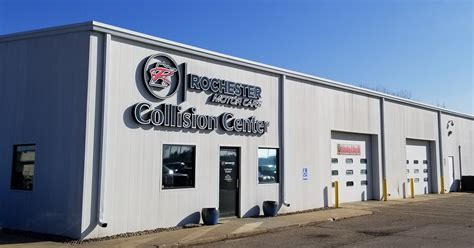  At Rochester Motor Cars, we offer TWO Collision Center locations to better serve you! With Rochester Collision Center on the North side behind Rochester Ford and Rochester Collision Center South located within our newest location, Rochester Chevrolet Cadillac near the Apache Mall and Rochester Scheels on the South side, we are able to cover ... 