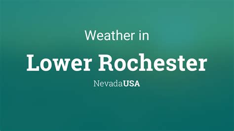 Rochester nv weather. Things To Know About Rochester nv weather. 