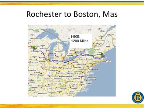 What companies run services between Boston, MA, USA and Rochester, NY, USA? American Airlines, Southwest Airlines and two other airlines fly from Boston to Rochester 5 times a day. Alternatively, you can take a bus from Boston to Rochester via Syracuse Bus Station in around 9h 20m. Airlines. American Airlines.. 