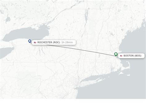 The best way to get from Rochester to Boston is to fly which takes 3h