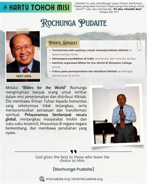 Rochunga pudaite biography templates