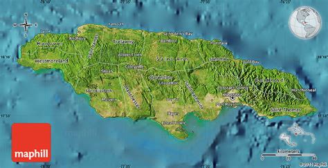 Rock Hall Map Jamaica Google Satellite Maps - Maplandia.com