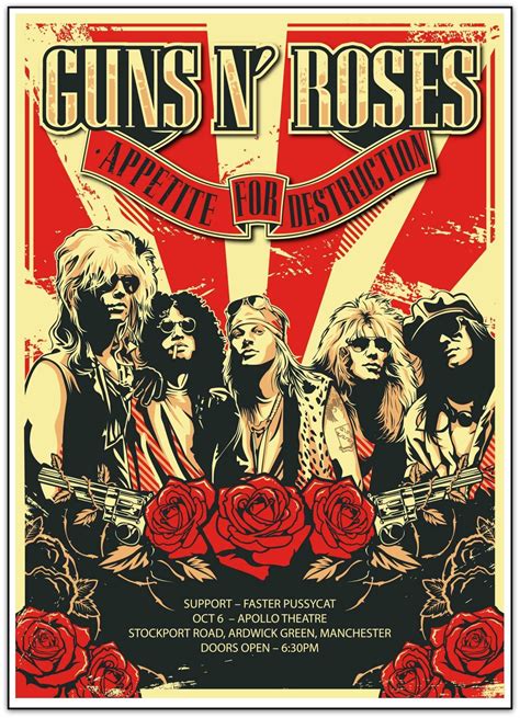 Rock band posters. .