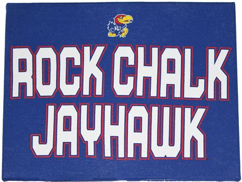 The Jayhawk With a name rooted in Kansas' abolitionist history and a design evolved by students, our crimson and blue (and yellow) mascot is the ultimate expression of the KU identity. Rock Chalk Chant You may not know what it means, but you can certainly feel it.. 