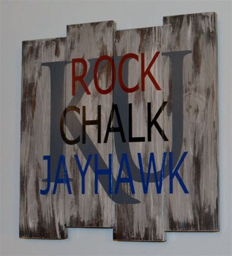 University of Kansas Jayhawks Rock Chalk Chant Family Name Sign on 
