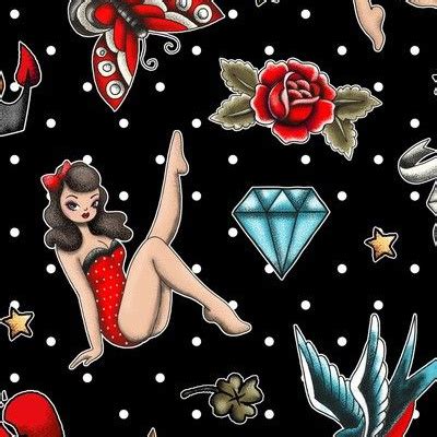 Rockabilly Fabric, Wallpaper and Home Decor