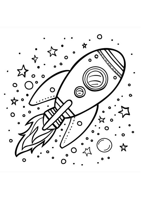Rocket Ship Coloring Shee