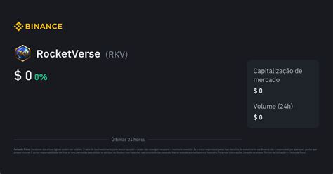 RocketVerse (RKV) Preço, Gráficos, Valor de mercado, Mercados, …