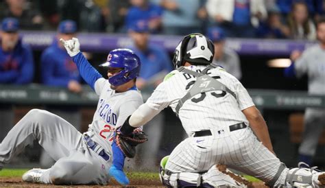 Rockies blow ninth-inning lead in series opener to Cubs as home plate umpire leaves game